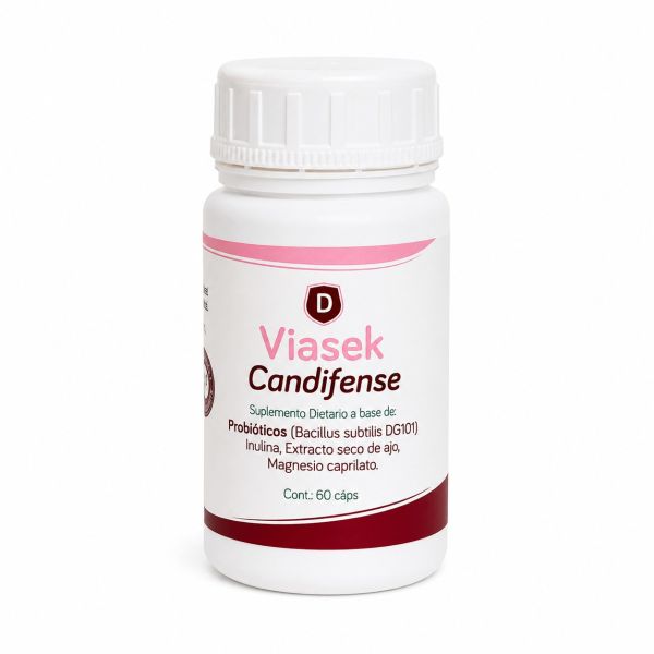 Viasek Candifense Probióticos Candidiasis Recurrente x60 cáps.orales