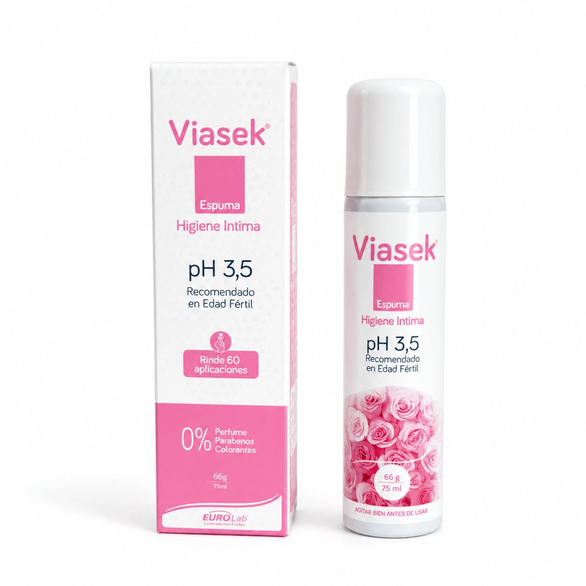 Viasek Espuma Higiene Intima pH 3,5 Edad Fértil x75ml